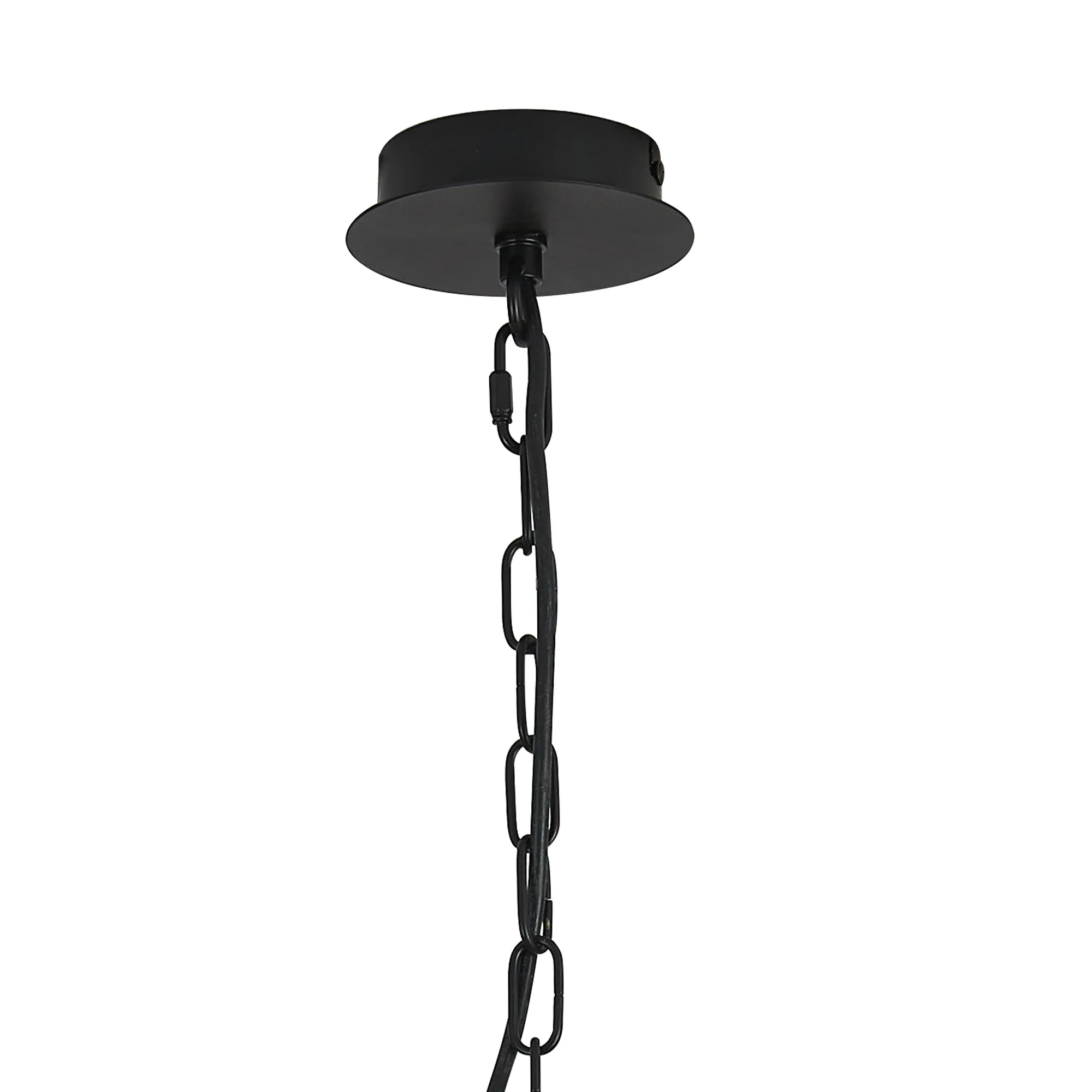 Banyan 60cm 3 Light Pendant Matt Black, Cream DK1026  Deco Banyan MB CR